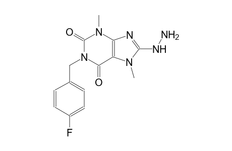 1-(4-fluorobenzyl)-8-hydrazino-3,7-dimethyl-3,7-dihydro-1H-purine-2,6-dione