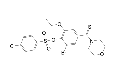 2-bromo-6-ethoxy-4-(4-morpholinylcarbothioyl)phenyl 4-chlorobenzenesulfonate