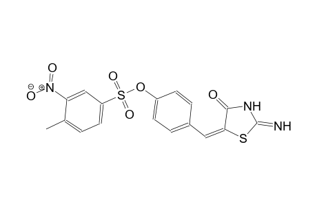 4-[(E)-(2-imino-4-oxo-1,3-thiazolidin-5-ylidene)methyl]phenyl 4-methyl-3-nitrobenzenesulfonate
