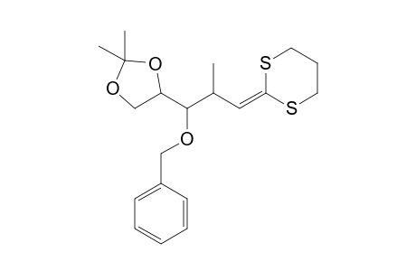 1,3-Dithia-2-(((1a,2s)-1-methyl-2-benzyloxy-3,4-(dimethylmethylenedioxy)-butyl)-methylene)-cyclohexane