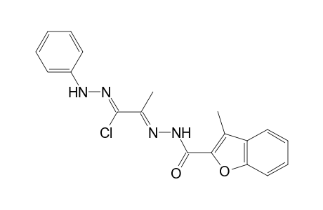 (1Z,2E)-2-{[(3-Methylbenzofuran-2-yl)carbonyl]hydrazono}-N-phenylpropanehydrazonoyl chloride