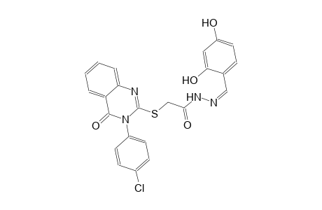 2-{[3-(4-chlorophenyl)-4-oxo-3,4-dihydro-2-quinazolinyl]sulfanyl}-N'-[(Z)-(2,4-dihydroxyphenyl)methylidene]acetohydrazide