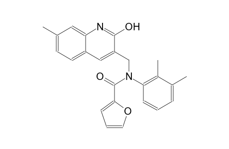 N-(2,3-dimethylphenyl)-N-[(2-hydroxy-7-methyl-3-quinolinyl)methyl]-2-furamide