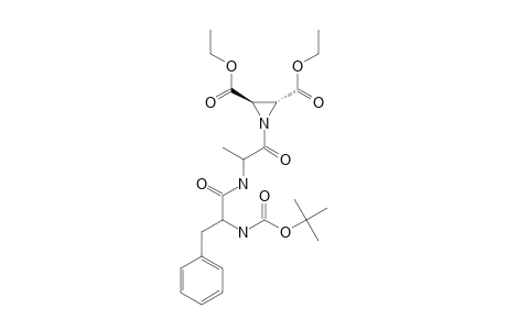 (2R,3R)-DIETHYL-1-[N-(TERT.-BUTOXYCARBONYL)-(S)-PHENYLALANYL-(S)-ALANYL]-AZIRIDINE-2,3-DICARBOXYLATE