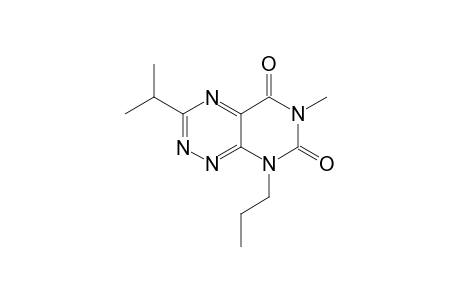 Pyrimido[5,4-e]-1,2,4-triazine-5,7(6H,8H)-dione,6-methyl-3-(1-methylethyl)-8-propyl-