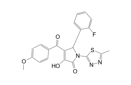 2H-pyrrol-2-one, 5-(2-fluorophenyl)-1,5-dihydro-3-hydroxy-4-(4-methoxybenzoyl)-1-(5-methyl-1,3,4-thiadiazol-2-yl)-