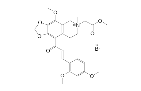 9-[(2E)-3-(2,4-dimethoxyphenyl)-2-propenoyl]-4-methoxy-6-(2-methoxy-2-oxoethyl)-6-methyl-5,6,7,8-tetrahydro[1,3]dioxolo[4,5-g]isoquinolin-6-ium bromide