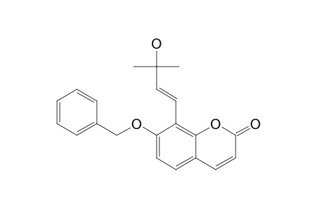 7-(benzyloxy)-8-[(E)-3-hydroxy-3-methyl-but-1-enyl]coumarin