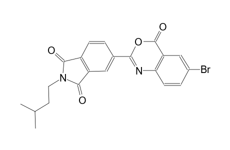 1H-isoindole-1,3(2H)-dione, 5-(6-bromo-4-oxo-4H-3,1-benzoxazin-2-yl)-2-(3-methylbutyl)-