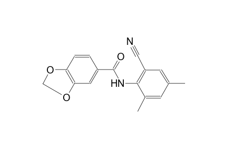 N-(2-cyano-4,6-dimethylphenyl)-1,3-benzodioxole-5-carboxamide