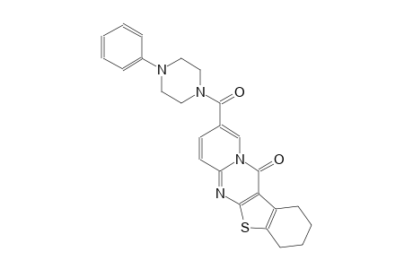 9-[(4-phenyl-1-piperazinyl)carbonyl]-1,2,3,4-tetrahydro-12H-[1]benzothieno[2,3-d]pyrido[1,2-a]pyrimidin-12-one