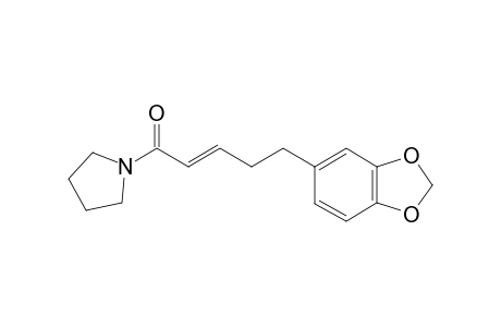 N-[5-(3',4'-METHYLENEDIOXYPHENYL)-2E-PENTENOYL]-PYRROLIDINE