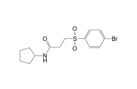 propanamide, 3-[(4-bromophenyl)sulfonyl]-N-cyclopentyl-