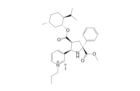 (1'R,2'S,5'R)-Menthyl r-2R-methoxycarbonyl-2-phenyl-c-5R-(1'-propylpyridinium-3'-yl)pyrrolidine-c-4S-carboxylate iodide
