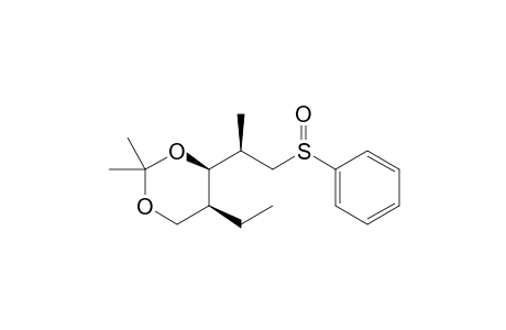 (2S,3R,4R)-2-Ethyl-1,3-isopropylidenedioxy-4-methyl-5-phenylsulfinylpentane