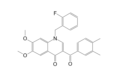 4(1H)-quinolinone, 3-(3,4-dimethylbenzoyl)-1-[(2-fluorophenyl)methyl]-6,7-dimethoxy-