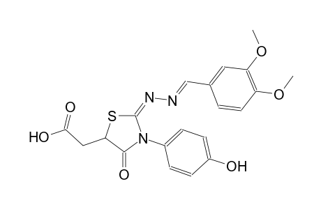 5-thiazolidineacetic acid, 2-[(2E)-2-[(3,4-dimethoxyphenyl)methylene]hydrazono]-3-(4-hydroxyphenyl)-4-oxo-, (2E)-
