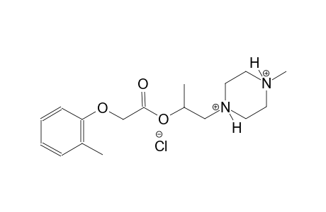 1-methyl-4-(2-(2-(o-tolyloxy)acetoxy)propyl)piperazine-1,4-diium chloride