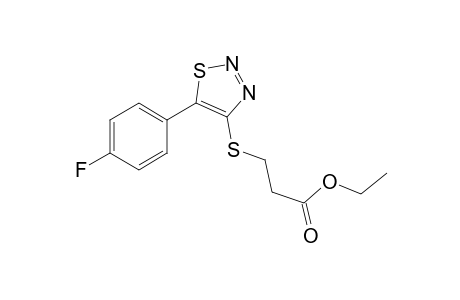 3-[[5-(4-fluorophenyl)-4-thiadiazolyl]thio]propanoic acid ethyl ester