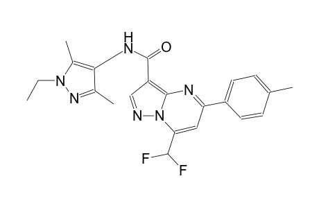 7-(difluoromethyl)-N-(1-ethyl-3,5-dimethyl-1H-pyrazol-4-yl)-5-(4-methylphenyl)pyrazolo[1,5-a]pyrimidine-3-carboxamide