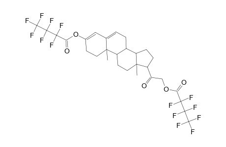 Pregna-3,5-dien-20-one, 3,21-dihydroxy-, bis(heptafluorobutyrate)