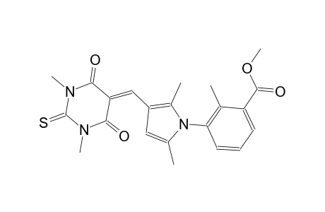 methyl 3-{3-[(1,3-dimethyl-4,6-dioxo-2-thioxotetrahydro-5(2H)-pyrimidinylidene)methyl]-2,5-dimethyl-1H-pyrrol-1-yl}-2-methylbenzoate