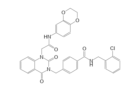 N-(2-chlorobenzyl)-4-[(1-[2-(2,3-dihydro-1,4-benzodioxin-6-ylamino)-2-oxoethyl]-2,4-dioxo-1,4-dihydro-3(2H)-quinazolinyl)methyl]benzamide