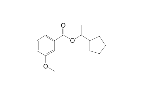 3-Methoxybenzoic acid, 1-(cyclopentyl)ethyl ester