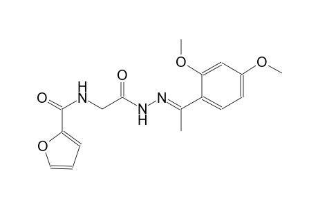 N-(2-{(2E)-2-[1-(2,4-dimethoxyphenyl)ethylidene]hydrazino}-2-oxoethyl)-2-furamide