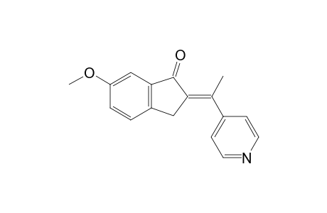 (2E)-6-methoxy-2-(1-pyridin-4-ylethylidene)-3H-inden-1-one