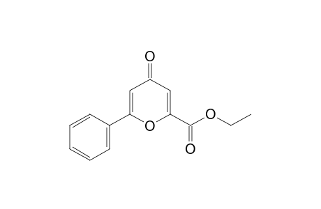 4-oxo-6-phenyl-4H-pyran-2-carboxylic acid, ethyl ester