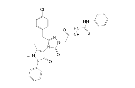 2-{[4-(1,5-Dimetyl-3-oxo-5-phenyl-2,3-dihydro-1H-pyrazole-4-yl)-3-(4-chlorobenzyl)-5-oxo-4,5-dihydro-1H-1,2,4-triazole-1-yl]acetyl}-N-phenylhydrazinecarbothioamide