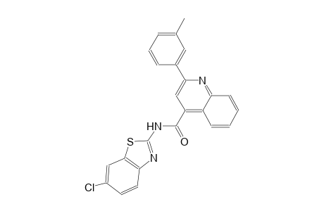 N-(6-chloro-1,3-benzothiazol-2-yl)-2-(3-methylphenyl)-4-quinolinecarboxamide