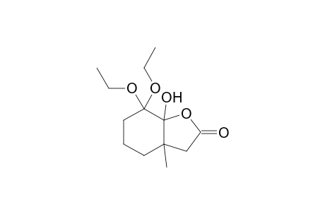 7a-Hydroxy-7,7-diethoxy-3a-methyl-2-oxo-perhydrobenzofuran
