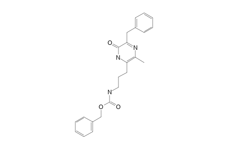 3-BENZYL-6-(3-BENZYLOXYCARBONYLAMINOPROPYL)-5-METHYL-2(1H)-PYRAZINONE
