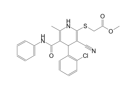methyl {[5-(anilinocarbonyl)-4-(2-chlorophenyl)-3-cyano-6-methyl-1,4-dihydro-2-pyridinyl]sulfanyl}acetate
