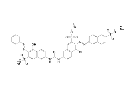 2-Naphthalenesulfonic acid, 4-hydroxy-7-[[[[5-hydroxy-6-(phenylazo)-7-sulfo-2-naphthalenyl]amino]carbonyl]amino]-3-[(7-sulfo-2-naphthalenyl)azo]-, trisodium salt