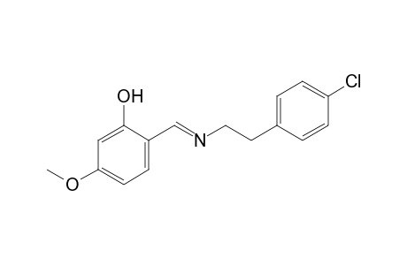 2-[N-(p-chlorophenethyl)formimidoyl]-5-methoxyphenol