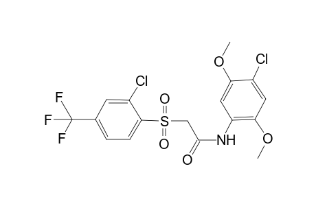 N-(4-chloranyl-2,5-dimethoxy-phenyl)-2-[2-chloranyl-4-(trifluoromethyl)phenyl]sulfonyl-ethanamide