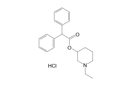DIPHENYLACETIC ACID, 1-ETHYL-3-PIPERIDYL ESTER, HYDROCHLORIDE