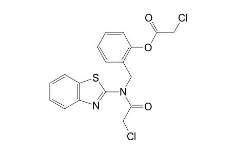 2-{[1,3-Benzothiazol-2-yl(chloroacetyl)amino]methyl}phenyl chloroacetate