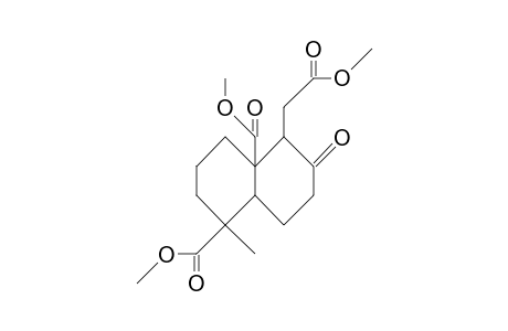 1,7-Bis(methoxycarbonyl)-2-methoxycarbonylmethyl-7-methyl-bicyclo(4.4.0)decan-3-one