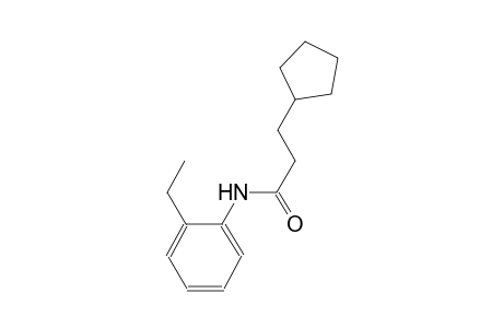3-cyclopentyl-N-(2-ethylphenyl)propanamide