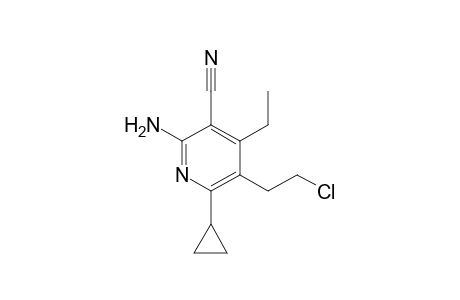 2-Amino-5-chloroethyl-3-cyano-6-cyclopropyl-4-ethylpyridine