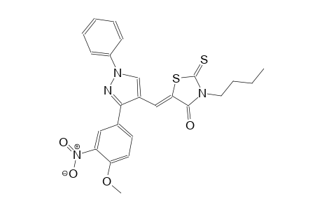 4-thiazolidinone, 3-butyl-5-[[3-(4-methoxy-3-nitrophenyl)-1-phenyl-1H-pyrazol-4-yl]methylene]-2-thioxo-, (5Z)-