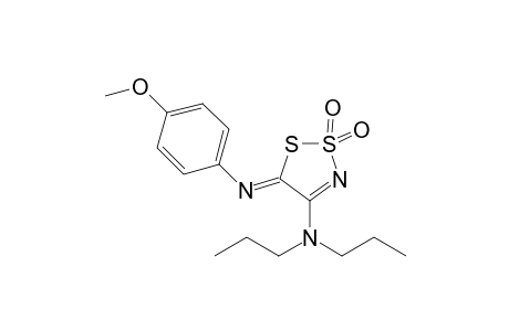 5-(4-Methoxyphenylimino)-4-(di-n-propylamino)-5H-2,2-dioxo-1,2,3-dithiazole