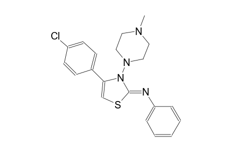 N-((2Z)-4-(4-chlorophenyl)-3-(4-methyl-1-piperazinyl)-1,3-thiazol-2(3H)-ylidene)aniline