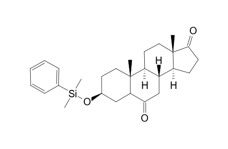 3.beta.(Dimethylphenylsiloxy)-5-androstane-6,17-dione