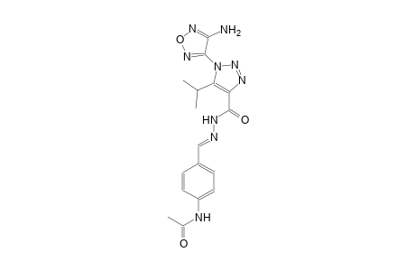 N-{4-[(E)-(2-{[1-(4-amino-1,2,5-oxadiazol-3-yl)-5-isopropyl-1H-1,2,3-triazol-4-yl]carbonyl}hydrazono)methyl]phenyl}acetamide