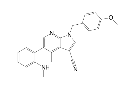 3-Cyano-1-(p-methoxybenzyl)-4-methyl-5-(N-methyl-2-aminophenyl)pyrrolo[2,3-b]pyridine